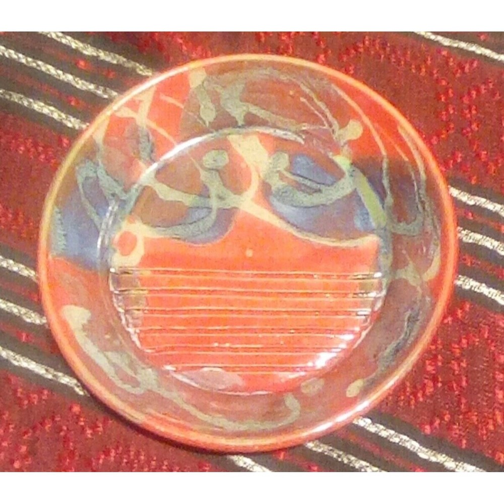 Susan Rodrigue Pottery Handmade 7" Garlic Mincer Plate Signed